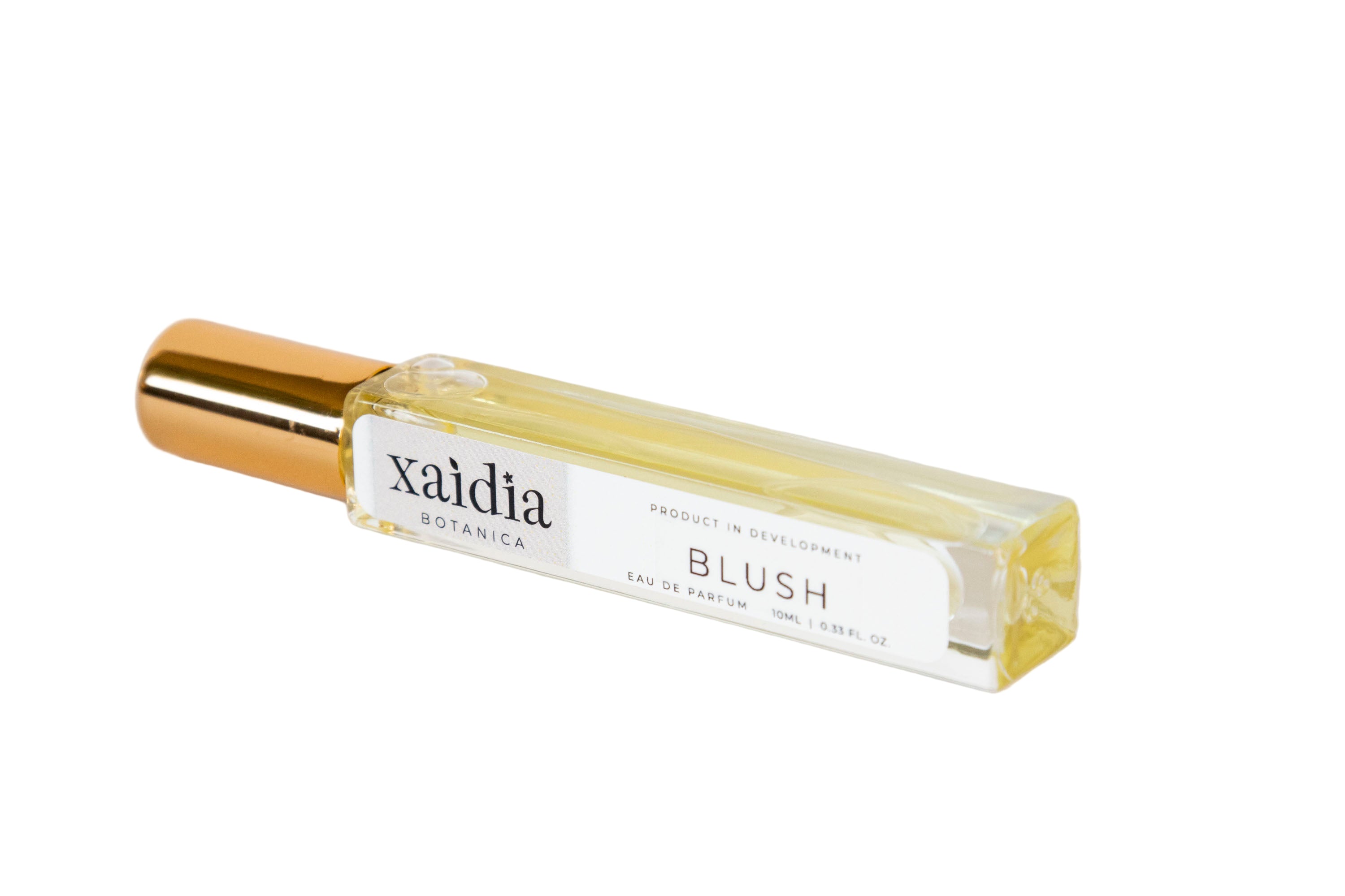 Xaidia Botanica Blush perfume bottle on a white background